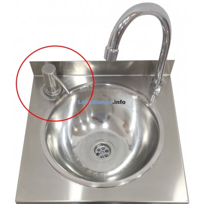 Dispensador de Gel Integrado na Bancada. Capacidade: 1/2 Litro