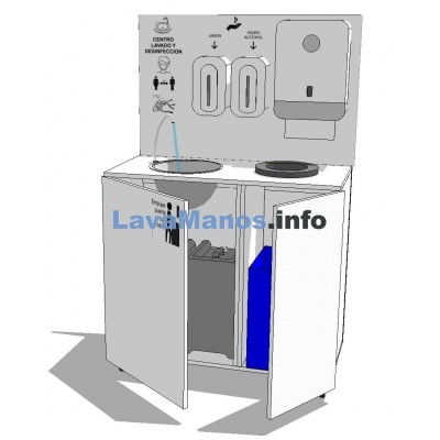 Portable and autonomous hand washing and disinfection center