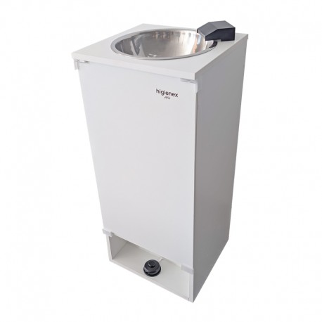 Lavamanos autónomo portátil Higienex. Grifo "Clic Cascada negro". Eléctrico