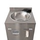 Lavamanos autónomo inoxidable Higienex Plus. Bomba Hidráulica. Grifo cascada extra bajo